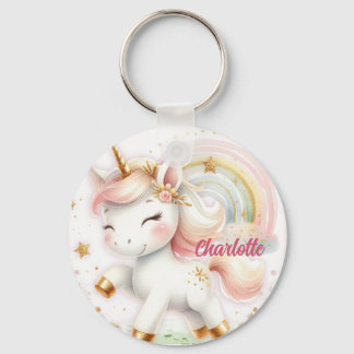  Cute unicorn keychain with a girl's name Nyckelring