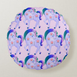 Cute Unicorn Kids Rund Kudde