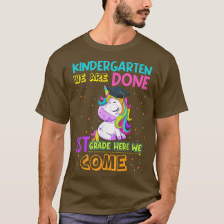 Cute Unicorn Kindergarten Graduate Graduation Magi T Shirt