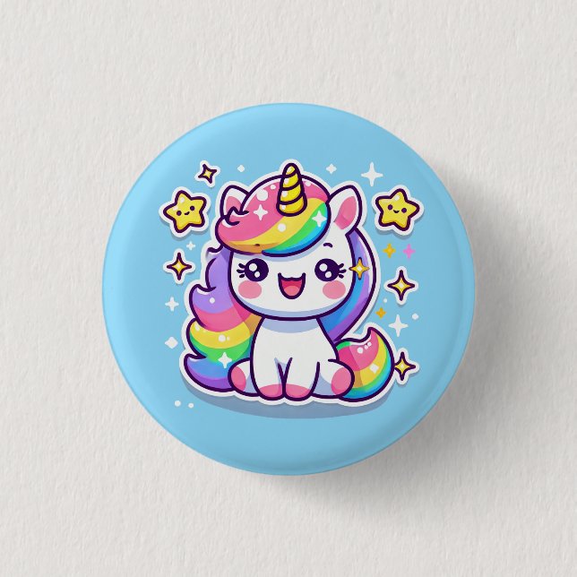 Cute Unicorn Knapp (Framsida)