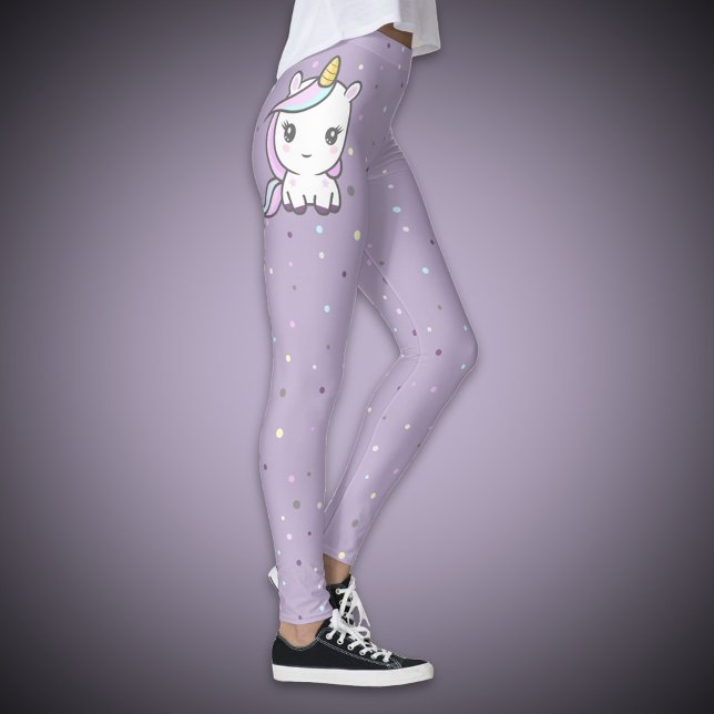 Cute Unicorn Lila Legging (Cute Unicorn Purple Legging)