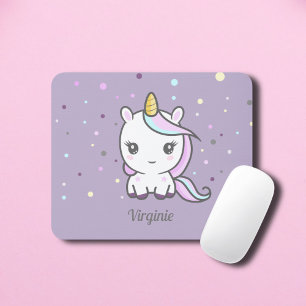 Cute Unicorn Lila Mouse Pad Musmatta