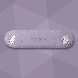 Cute Unicorn Lila Skateboard