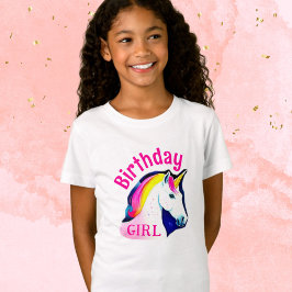 Cute Unicorn Magic Birthday Girl T Shirt