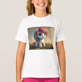 Cute Unicorn-målning T Shirt