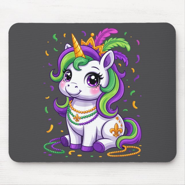 Cute Unicorn Mardi Gras Carnival Fat Tuesday Girls Musmatta (Framsidan)