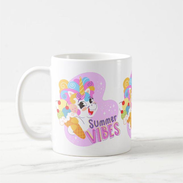 Cute unicorn med glass kaffemugg (Vänster)