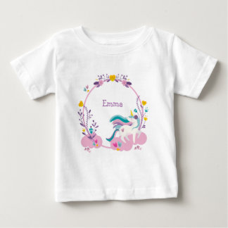 Cute Unicorn med Namn T Shirt