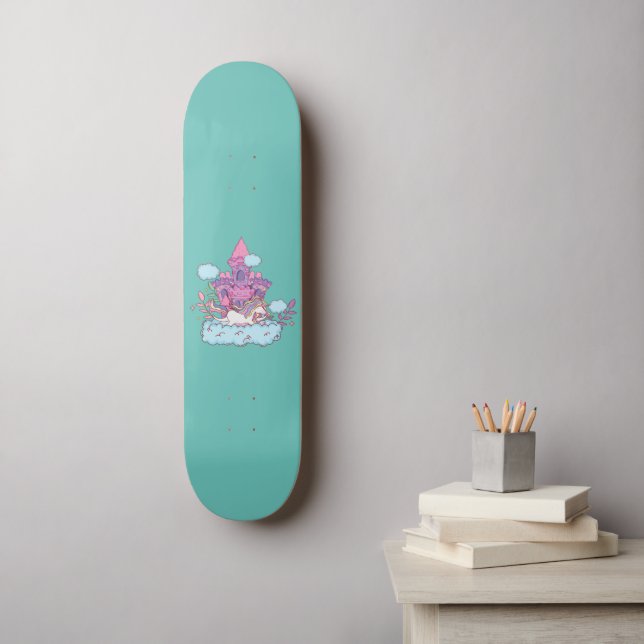 Cute Unicorn Mini Skateboard Bräda 18,5 Cm (Väggkonst)