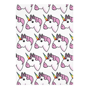 Cute Unicorn Mönster Fototryck
