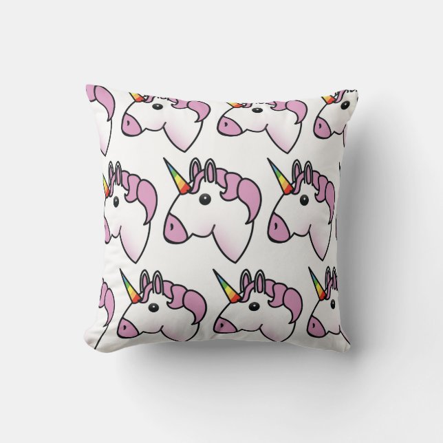 Cute Unicorn Mönster Kudde (Framsida)