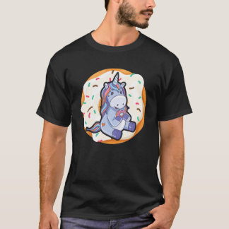 Cute Unicorn Nap Sweet Donut Doughnut Food Party T Shirt