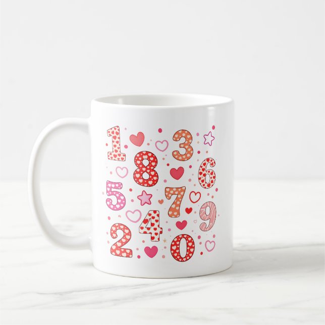 Cute Unicorn Numbers Maths Mug for Kids Kaffemugg (Vänster)
