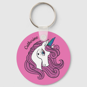 Cute Unicorn-nyckelringar och färg Nyckelring