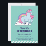 Cute Unicorn och Rainbow Kids Girls Birthday Inbjudningar<br><div class="desc">Utformning av för barn,  pojkar eller flickor som kärlek encorn,  regnbåge och mytisk varelse. Perfekt för födelsedagsfest av magiska teman. Du kan anpassa ordalydelsen så att den passar för andra tillfällen.</div>