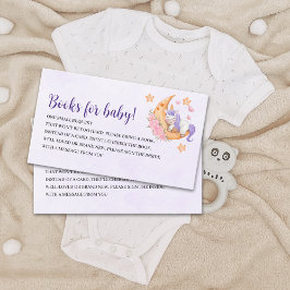 Cute Unicorn on Moon Baby Shower Girl Tilläggskort