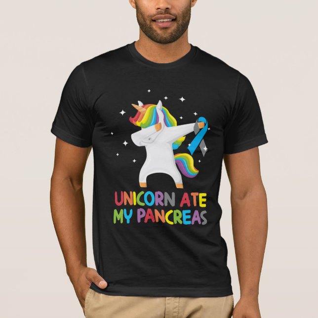 Cute Unicorn Pancreas Diabetic Kid T Shirt (Framsida)