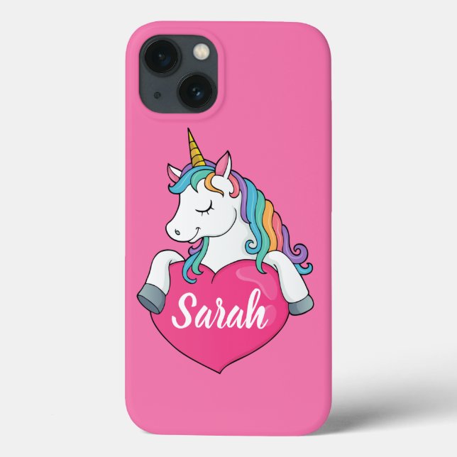 Cute Unicorn Personlig Namn (Baksida)