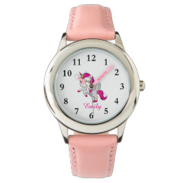 Cute Unicorn Personlig Namn Kids Watch Armbandsur