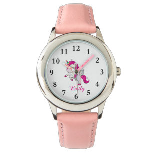 Cute Unicorn Personlig Namn Kids Watch Armbandsur
