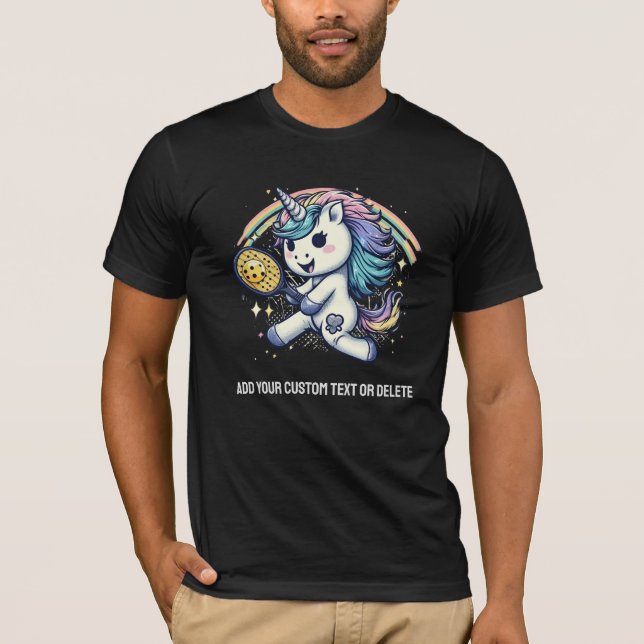 Cute Unicorn Pickleballer Pickleball Unicorn T Shirt (Framsida)