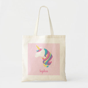 Cute Unicorn Polka Dot Personlig Girl Tygkasse
