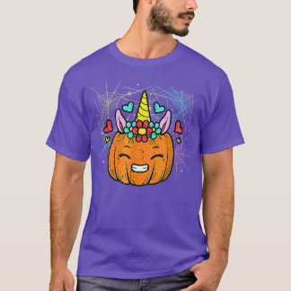 Cute Unicorn Pumpkin Funny Halloween Costume 526 T Shirt