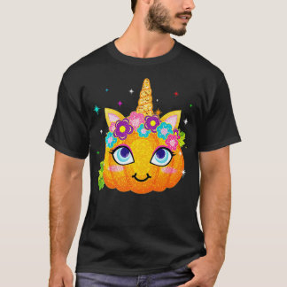 Cute Unicorn Pumpkin Funny Thanksgiving Halloween T Shirt