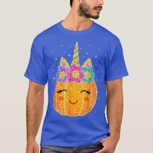 Cute Unicorn Pumpkin Halloween Thanksgiving T Shirt