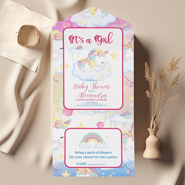 Cute Unicorn Rainbow Baby Shower (Skapare uppladdad)