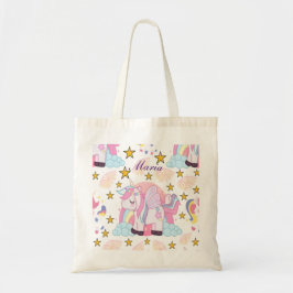 Cute Unicorn Rainbow Magic Personlig Tygkasse