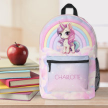 Cute Unicorn Rainbow Personlig Kids Namn