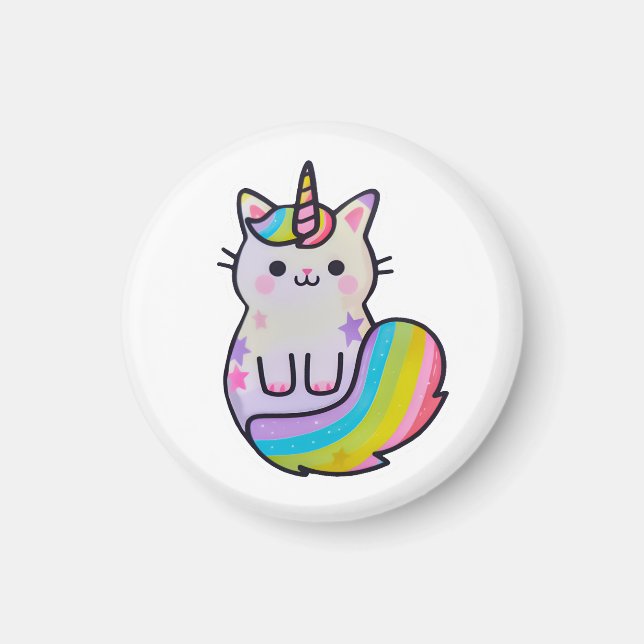 Cute unicorn-regnbåge magnet (Framsidan)