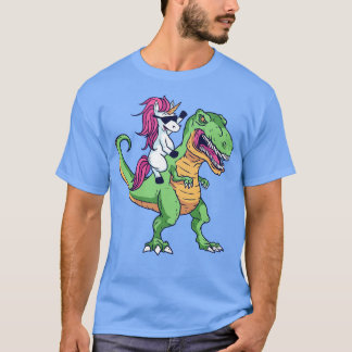 Cute Unicorn Riding TRex T Shirt