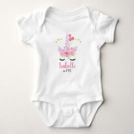 Cute Unicorn Rosa Blommigt T Shirt