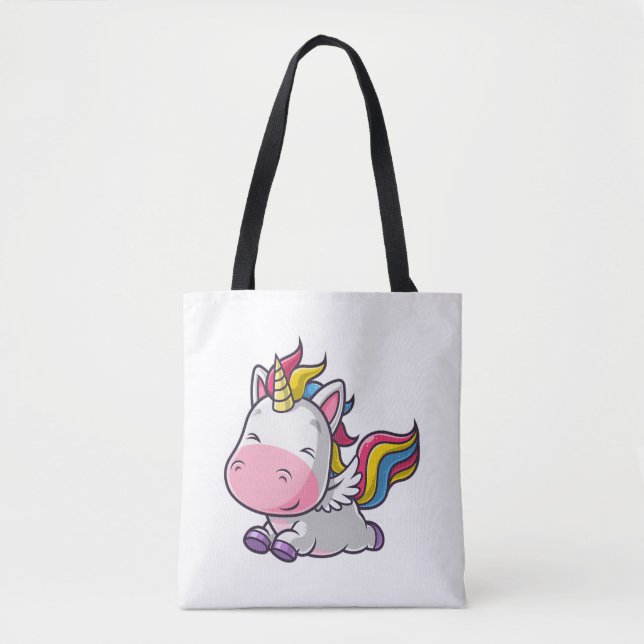 Cute Unicorn Runrun Tygkasse (Framsida)