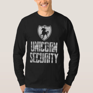 Cute Unicorn Security and Protec Present T Shirt