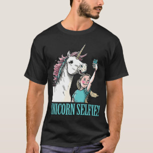 Cute Unicorn Selfie Magic Horned Girl Grou T Shirt