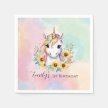 Cute Unicorn Solros 1:a födelsedagen