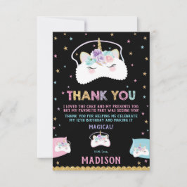 Cute Unicorn Sömnmask Slumpez Sleepover Party Tack Kort