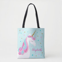 Cute Unicorn Stars Glitter Aqua
