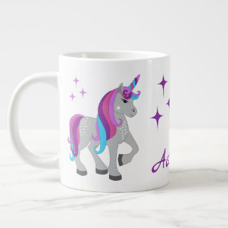 Cute Unicorn & Stars Jumbo Mugg