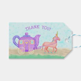 Cute Unicorn Tea Party Baby Shower Tack Presentetikett