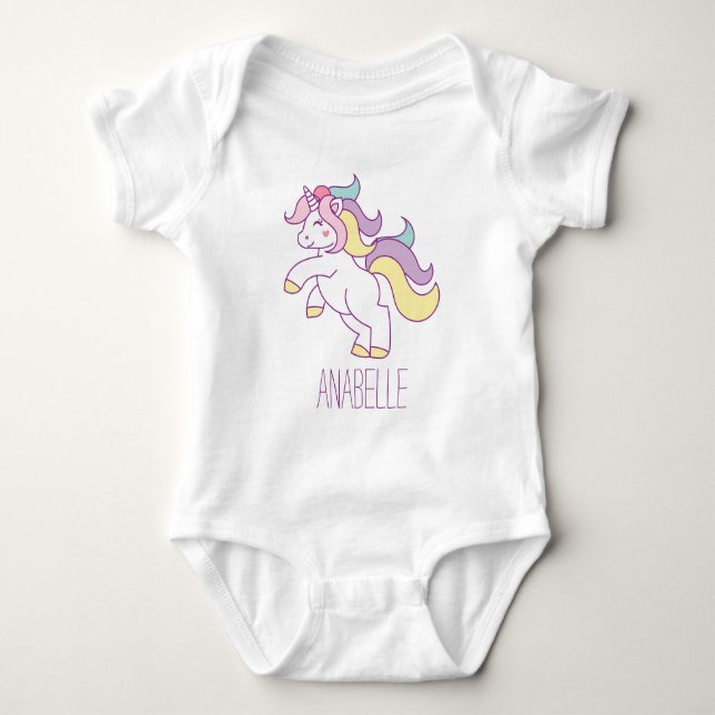 Cute Unicorn Tee Shirt (Framsida)