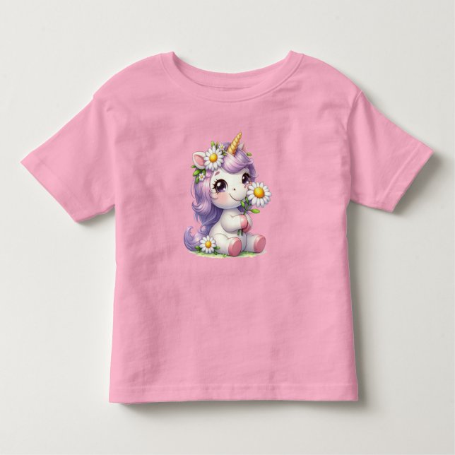 Cute Unicorn-tema T Shirt (Framsida)