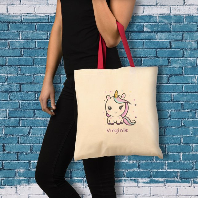Cute Unicorn Tote Bag Tygkasse (Cute Unicorn Tote Bag)