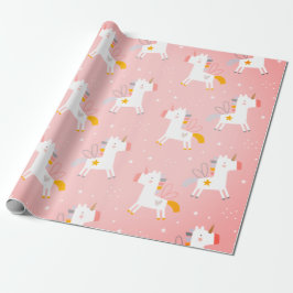 Cute Unicorn tryckt Presentpapper