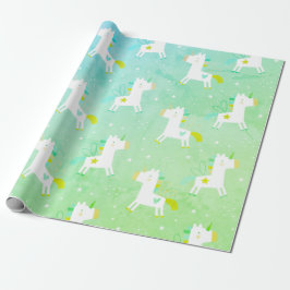 Cute Unicorn tryckt Presentpapper