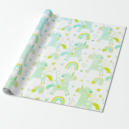 Cute Unicorn tryckt Presentpapper