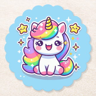 Cute Unicorn Underlägg Papper